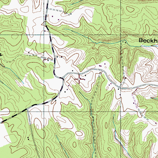 Topographic Map of Union Hill School, TN