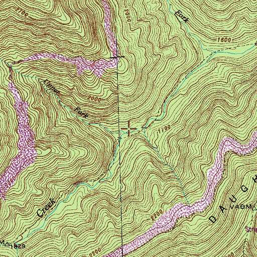 Topographic Map of Upper Fork, TN