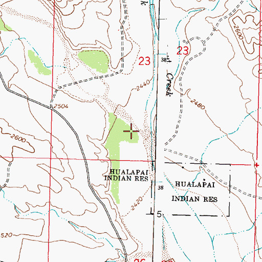 Topographic Map of Trout Creek, AZ