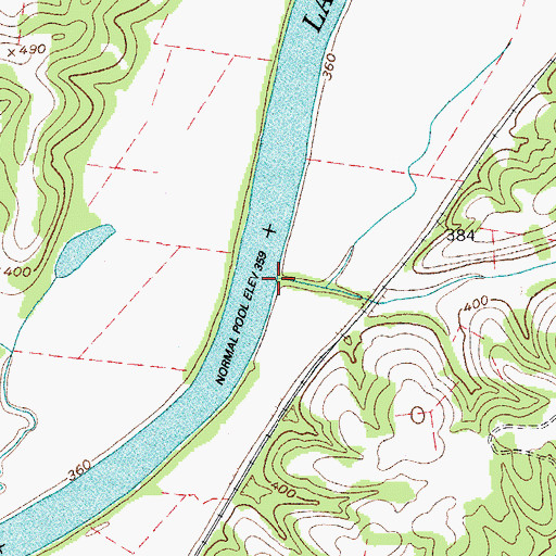 Topographic Map of Ussery Branch, TN