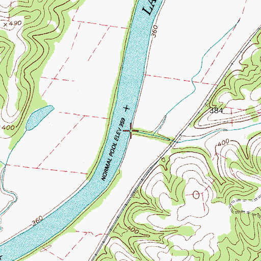 Topographic Map of Ussery Branch, TN