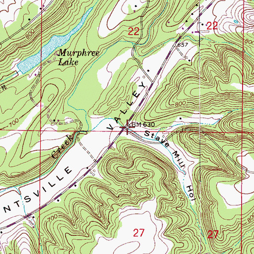 Topographic Map of Stave Mill Hollow, AL