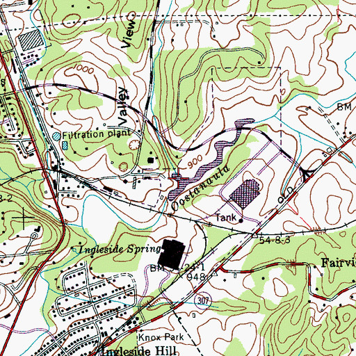 Topographic Map of Valley View Hollow, TN