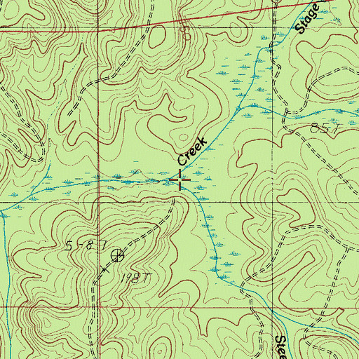 Topographic Map of Steel Creek, AL