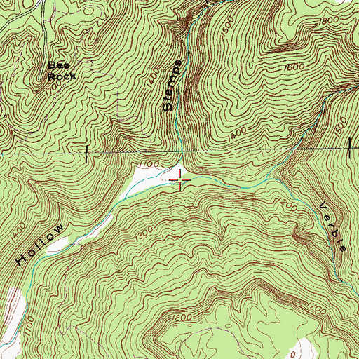Topographic Map of Verble Hollow, TN