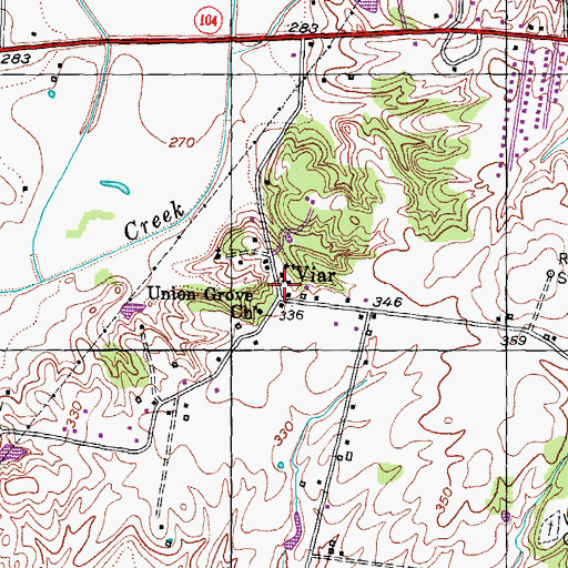 Topographic Map of Viar, TN