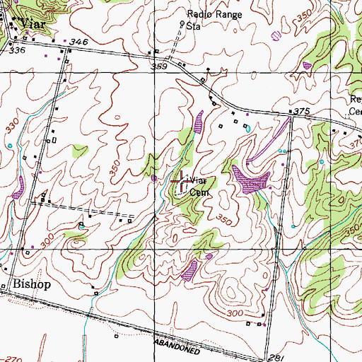 Topographic Map of Viar Cemetery, TN