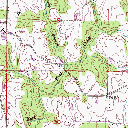 Topographic Map of Steeltrap Branch, AL