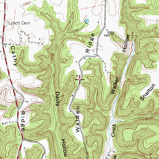 Topographic Map of Walden Ridge, TN