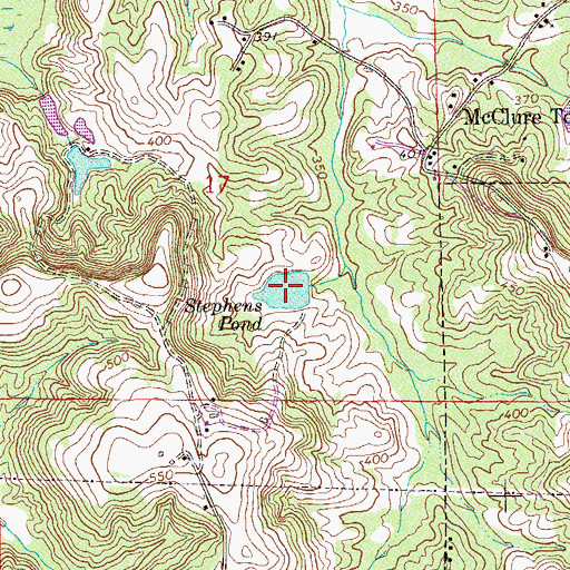 Topographic Map of Stephens Pond, AL