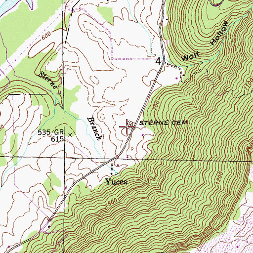 Topographic Map of Sterne Cemetery, AL