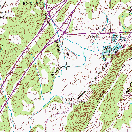 Topographic Map of Wall Hollow Branch, TN