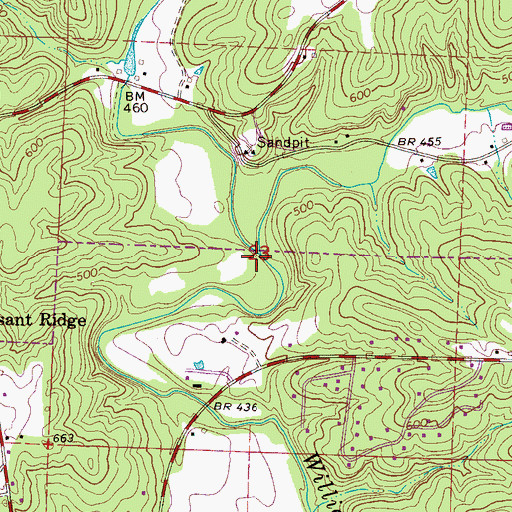 Topographic Map of Stevens Creek, AL