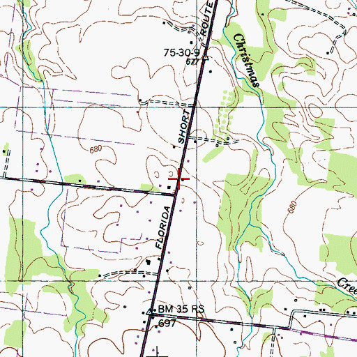 Topographic Map of Walnut Grove Church, TN