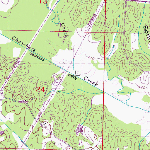 Topographic Map of Wardlow Creek, TN