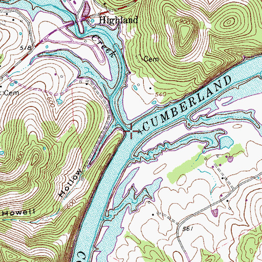 Topographic Map of Wartrace Creek, TN