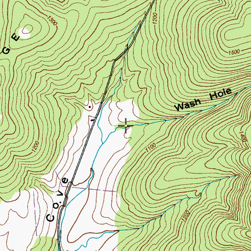 Topographic Map of Wash Hole Hollow, TN