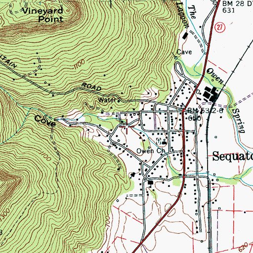 Topographic Map of Water Fall Cove, TN
