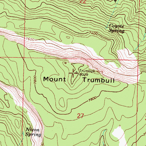 Topographic Map of Mount Trumbull, AZ