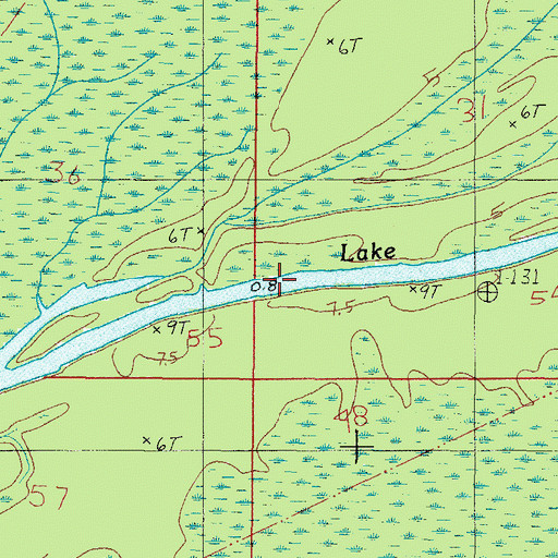 Topographic Map of Stiggins Lake, AL