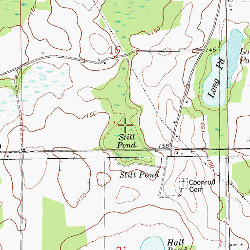 Topographic Map of Still Pond, AL