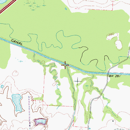 Topographic Map of Weber Branch, TN