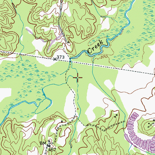 Topographic Map of Welcome Ussery Creek, TN