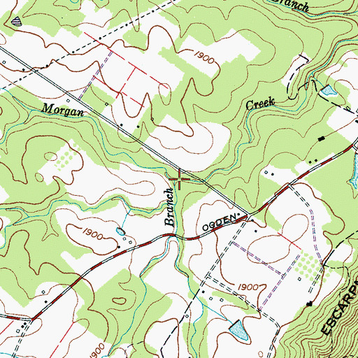 Topographic Map of Weller Branch, TN