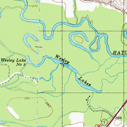 Topographic Map of Wesley Lakes, TN