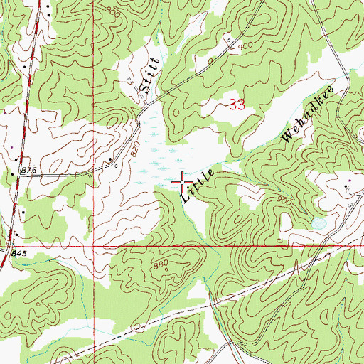 Topographic Map of Stitt Branch, AL