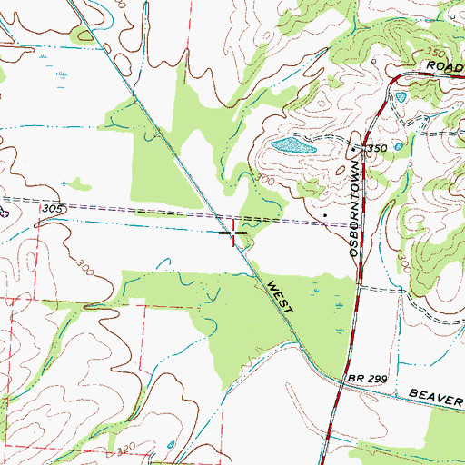 Topographic Map of West Beaver Creek Canal, TN