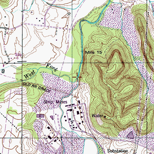 Topographic Map of West Fork Big Bigby Creek, TN