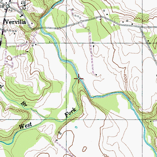 Topographic Map of West Fork Hickory Creek, TN