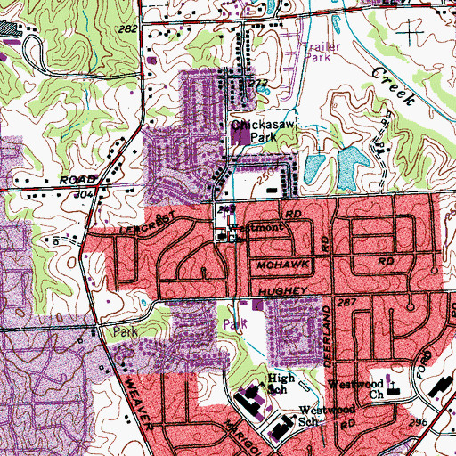 Topographic Map of Westmont Church, TN