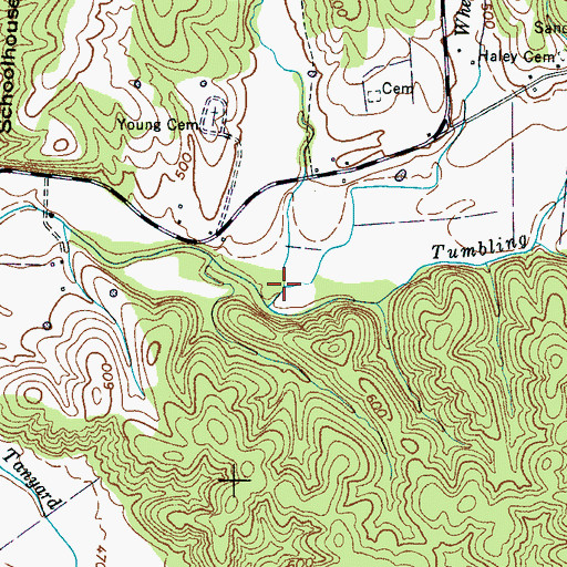 Topographic Map of Wheeler Branch, TN