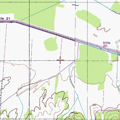 Topographic Map of White Branch, TN
