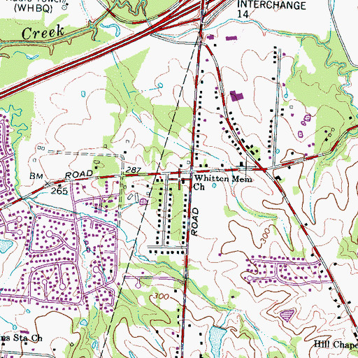 Topographic Map of White Memorial Church, TN