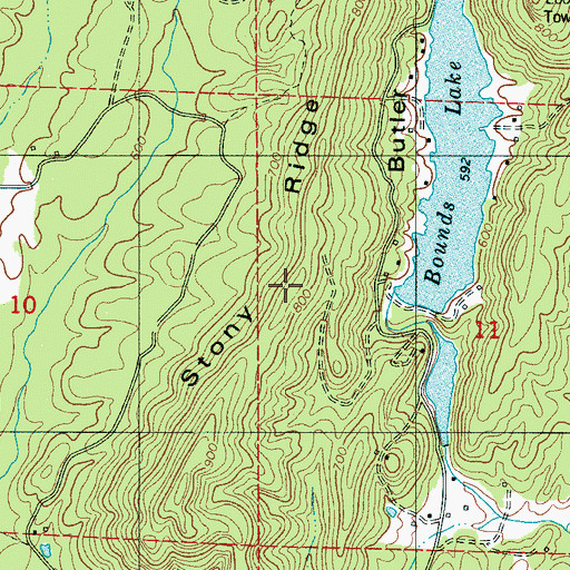 Topographic Map of Stony Ridge, AL