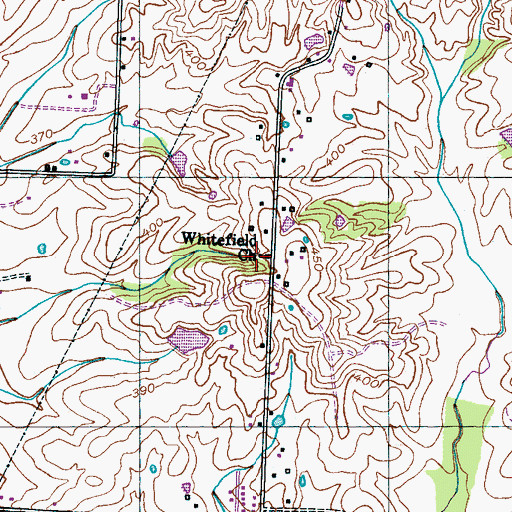 Topographic Map of Whitefield Church, TN