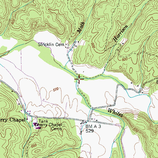 Topographic Map of Whites Creek, TN