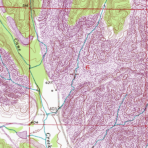 Topographic Map of Straight Hollow, AL