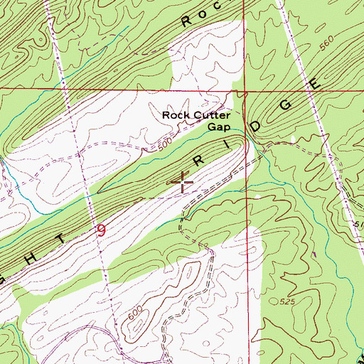 Topographic Map of Straight Ridge, AL