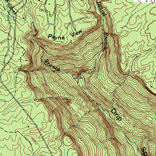 Topographic Map of Wildcat Branch, TN