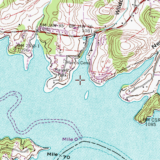 Topographic Map of Wildcat Hollow, TN