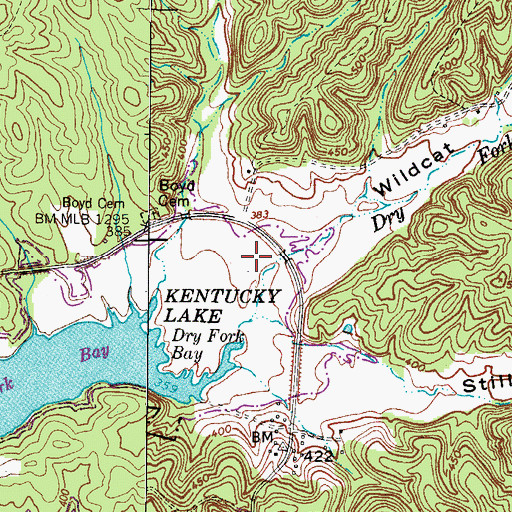 Topographic Map of Wildcat Hollow, TN