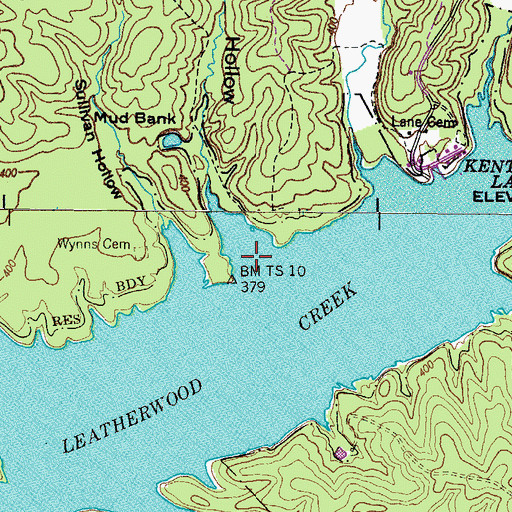 Topographic Map of Wilkerson Hollow, TN