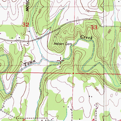 Topographic Map of Stringer Branch, AL