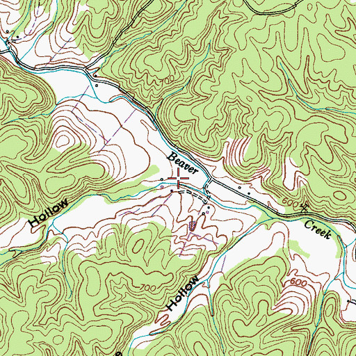 Topographic Map of Williams Hollow, TN