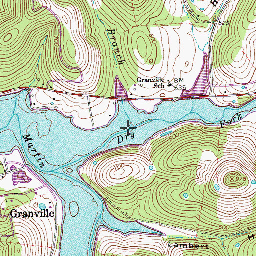 Topographic Map of Williamson Branch, TN