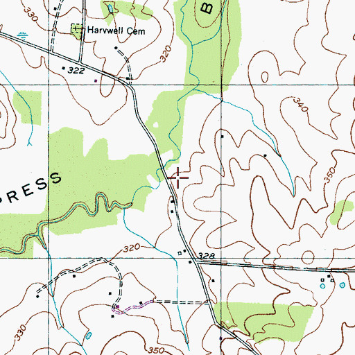 Topographic Map of Williamson Church, TN
